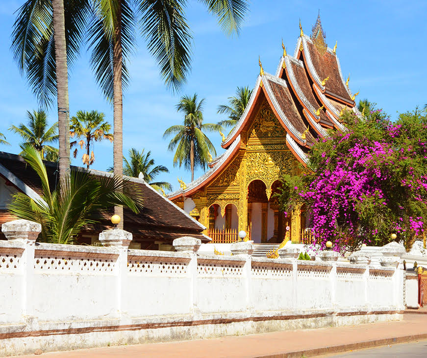 Haw Pha Bang Ornate Buddhist Temple in Luang Prabang by Helmut Gruntorad